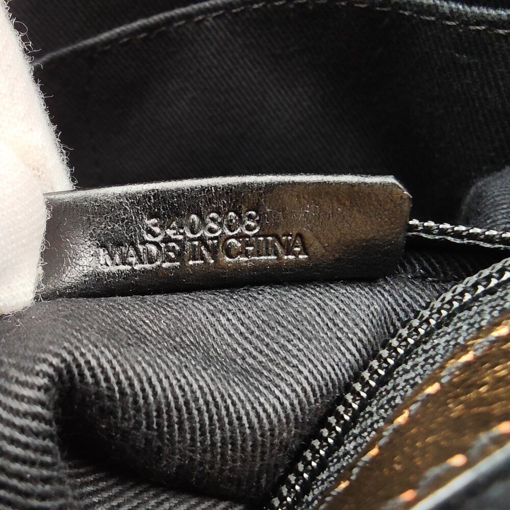 Vintage Loewe Anagram Black Nylon Leather Handbag Shoulder Bag - Picture 9 of 9